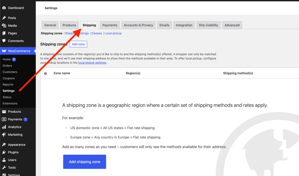 WooCommerce Shipping Setting